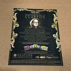Eric Clapton - Ernie Ball - 2011 Print Promo Advertisement